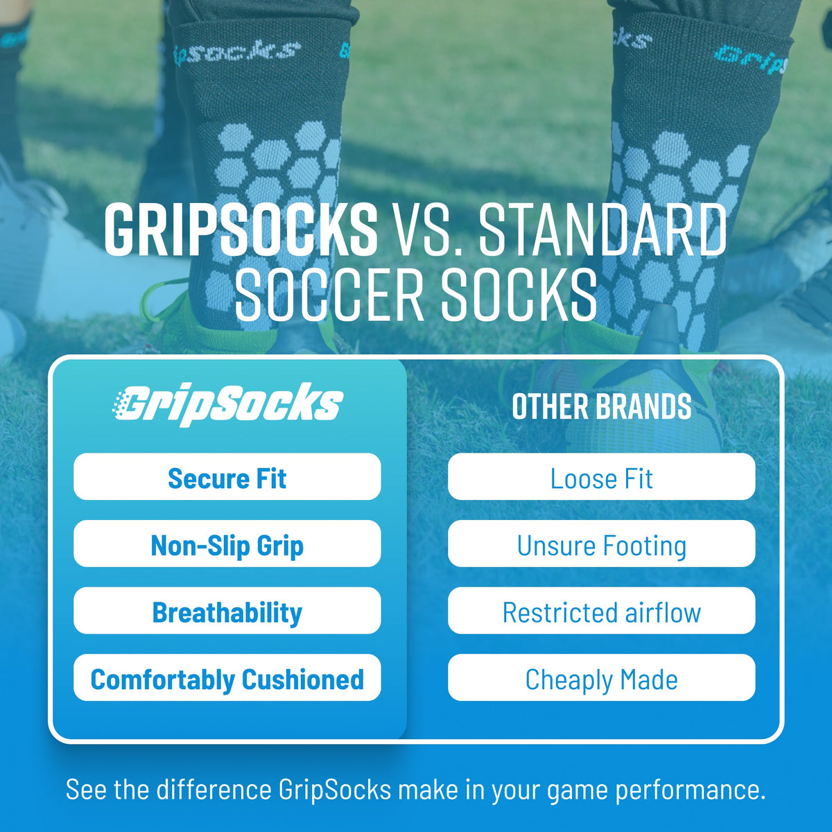 GripSocks - Crew Height - Black