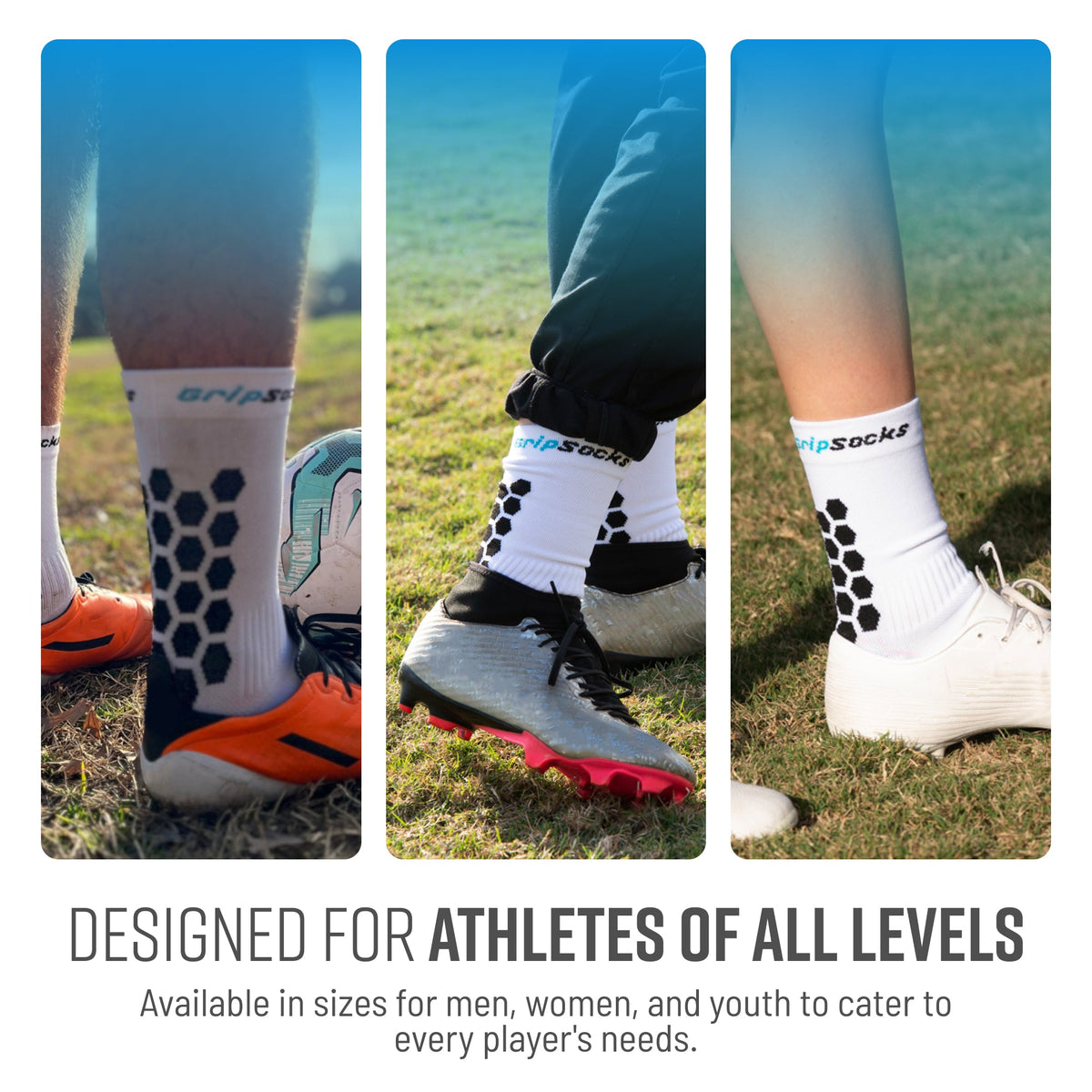 GripSocks - Crew Height - White