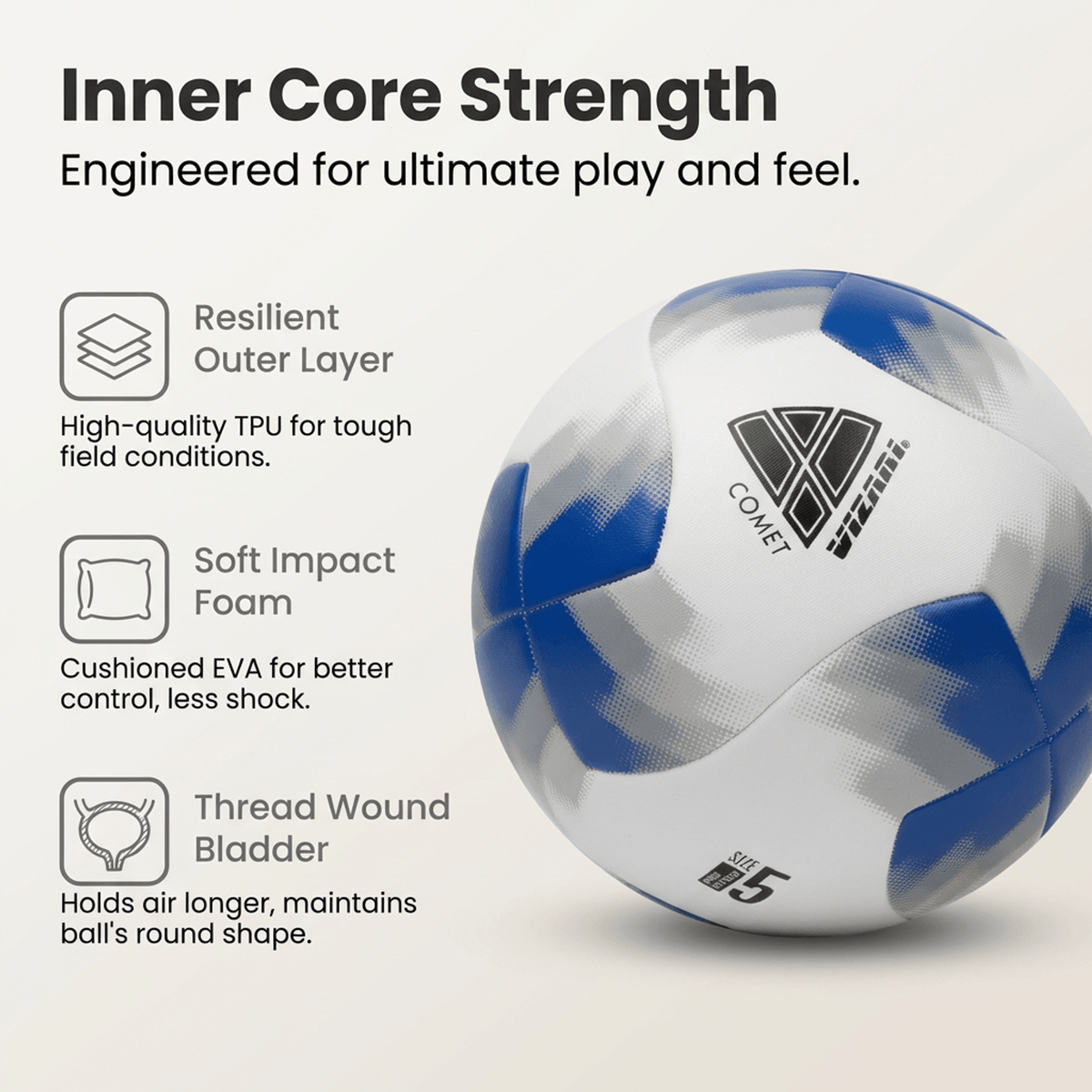Comet Soccer Ball - Blue