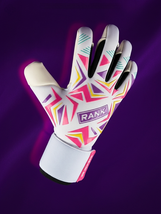 colorful geometric bright multi colored soccer goalkeeper glove