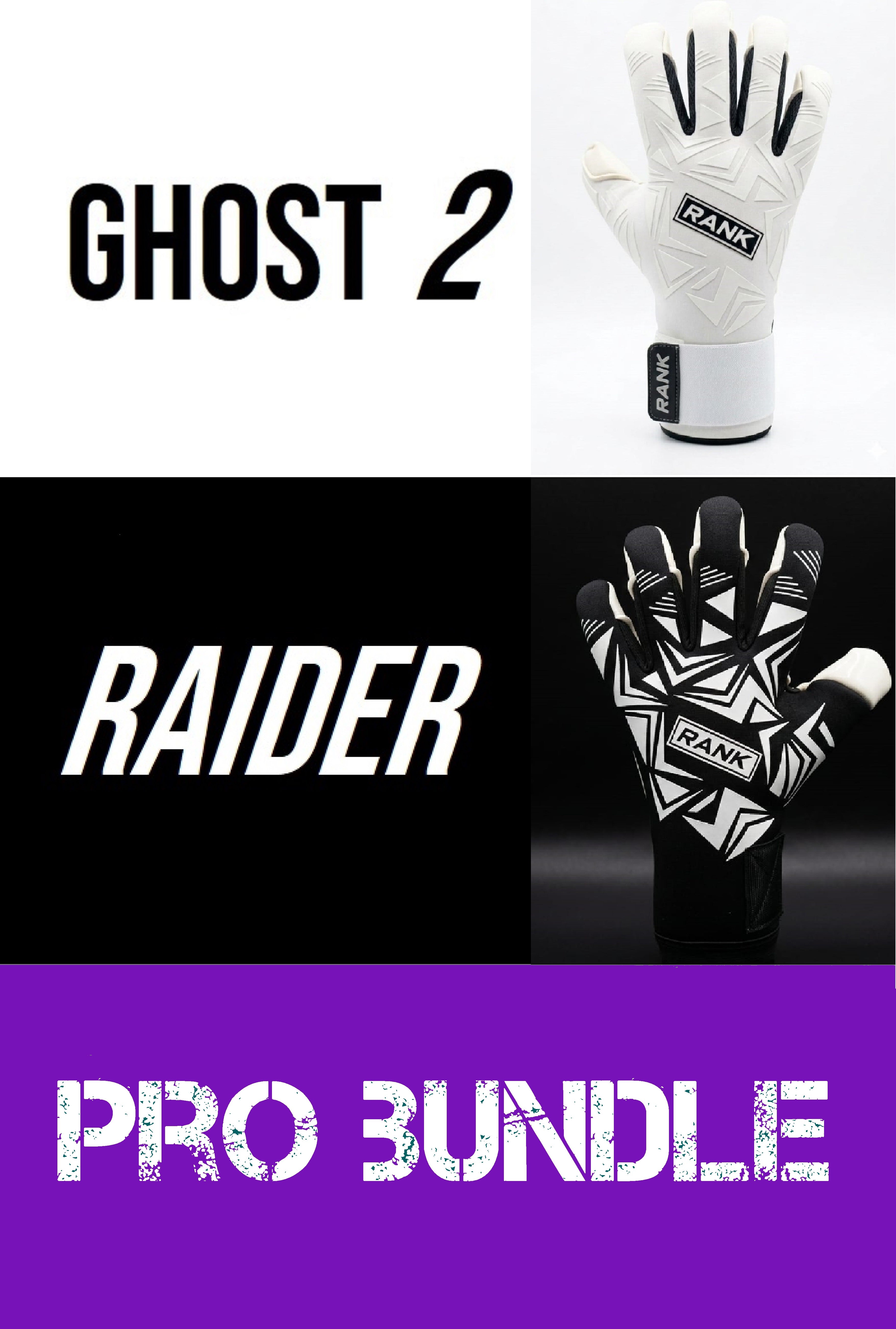 Pro Bundle 6 (Ghost 2 + Raider) – RANK Goalkeeping