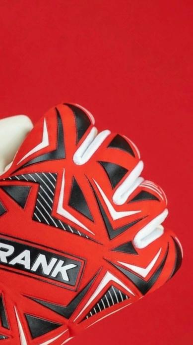 RANK Goalkeeping STRIKER goalkeeper glove, three-quarter view showing neoprene glove body – www.rankgoalkeeping.com