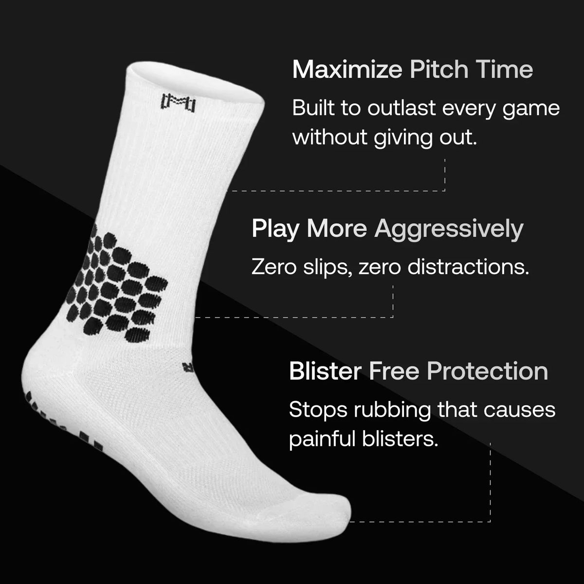 Grip Socks w/ Cushioned Ankle Protection (RED)