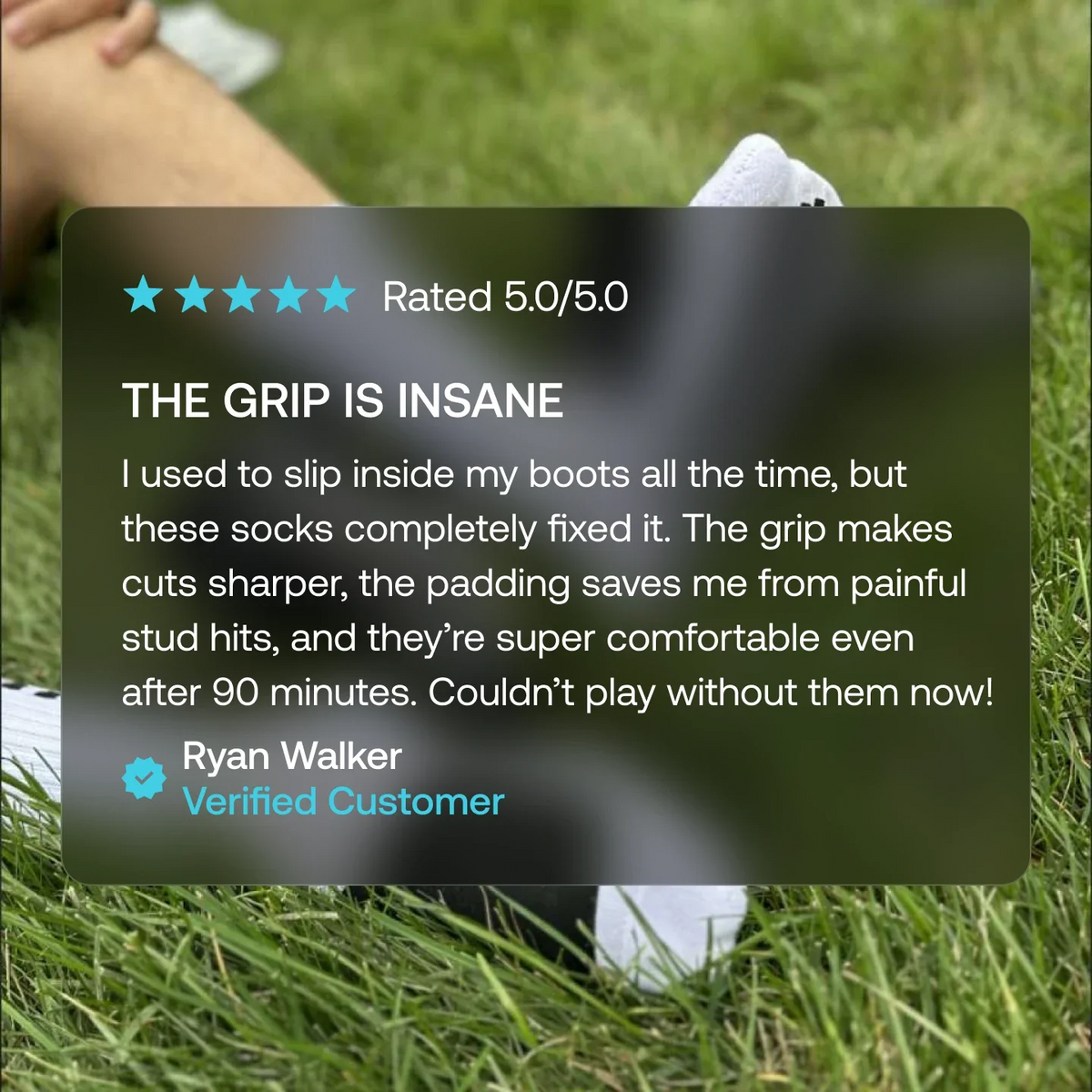 Grip Socks w/ Cushioned Ankle Protection (RED)