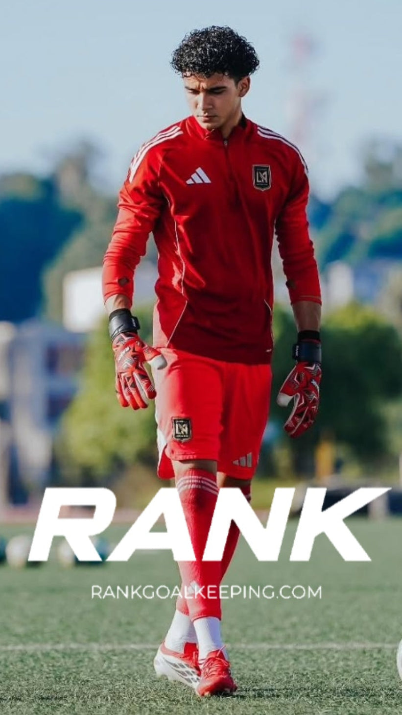 Top Elite Youth Talent, James Romero of MLS NEXT LAFC U18 wearing his STRIKER gloves by RANK Goalkeeping