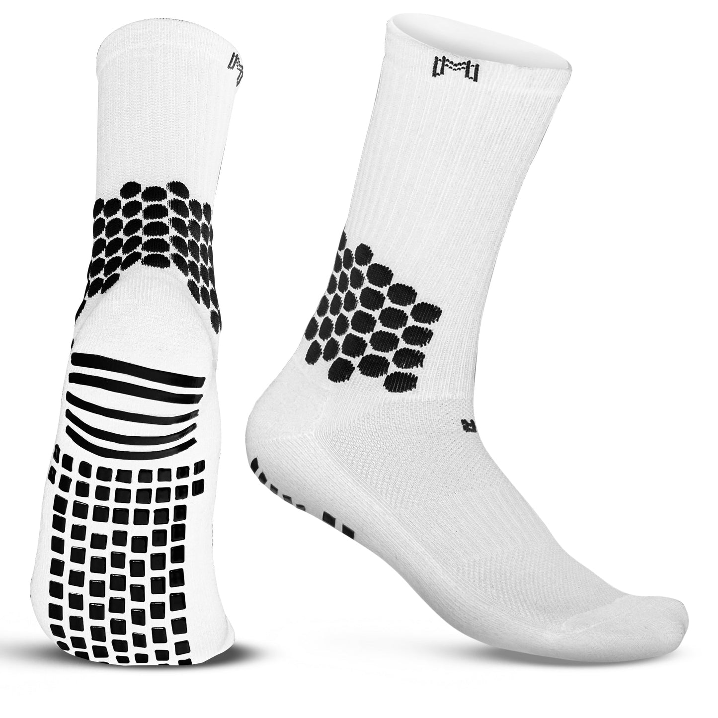 Grip Socks w/ Cushioned Ankle Protection (WHITE)