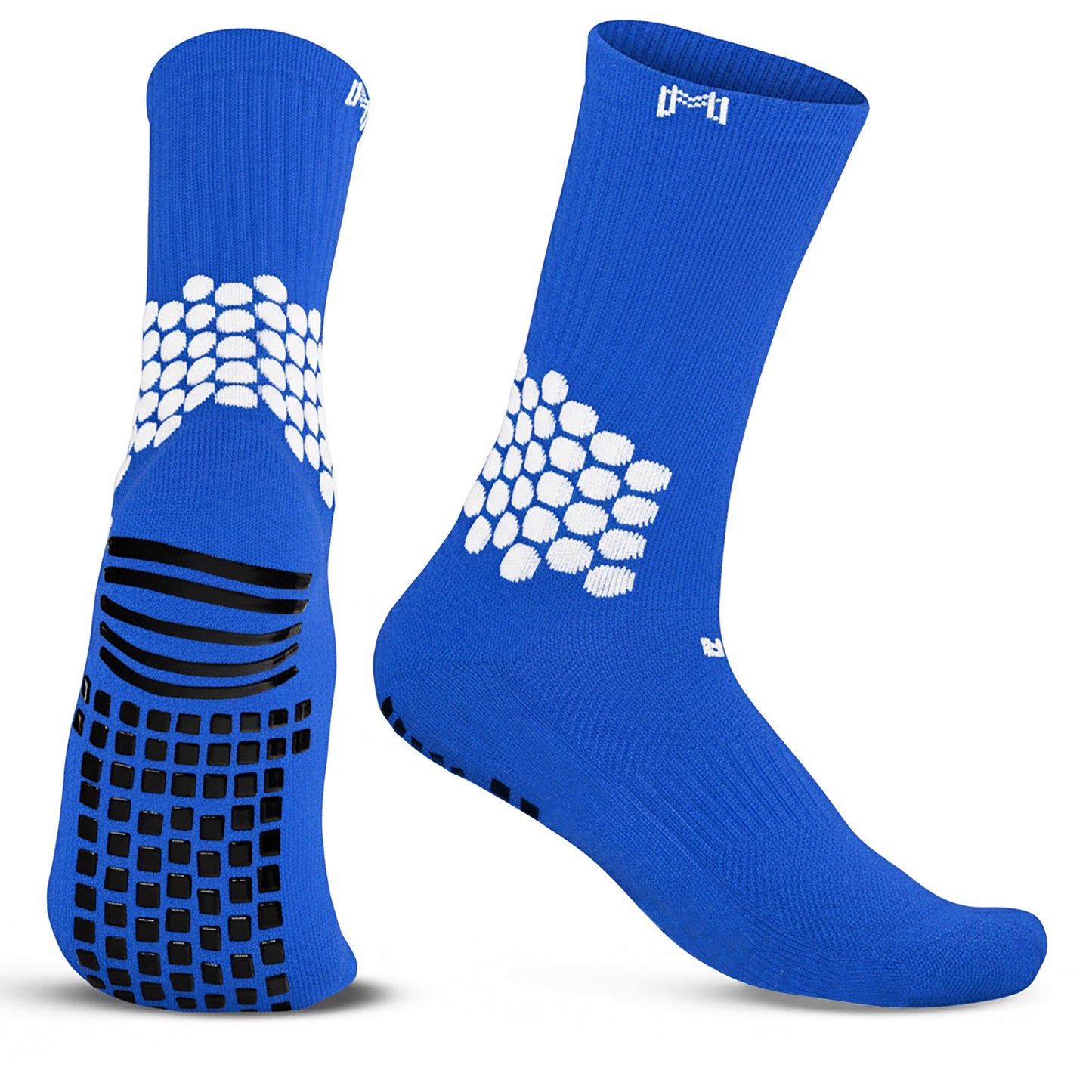 Grip Socks w/ Cushioned Ankle Protection (BLUE)