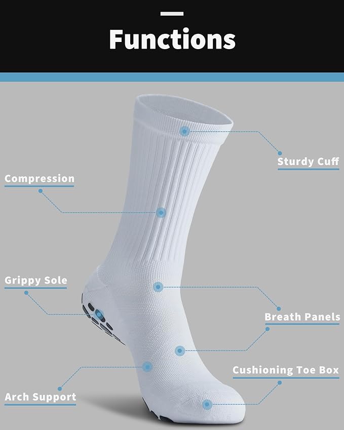 Grip Socks - 4 pack - White