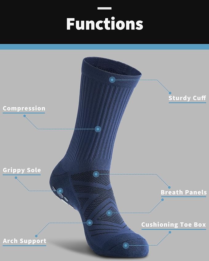 Grip Socks - 4 pack - Navy