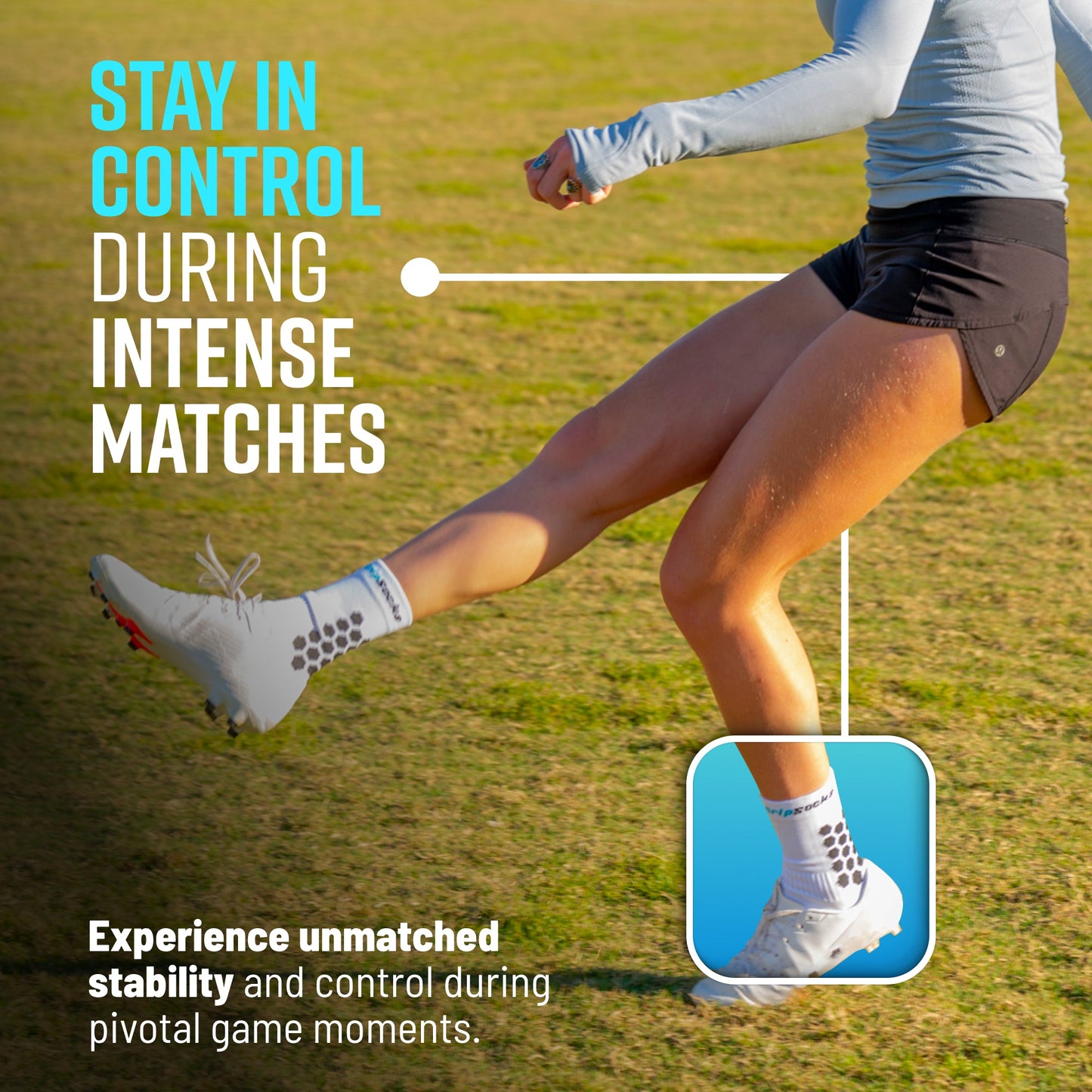 GripSocks - Crew Height - White