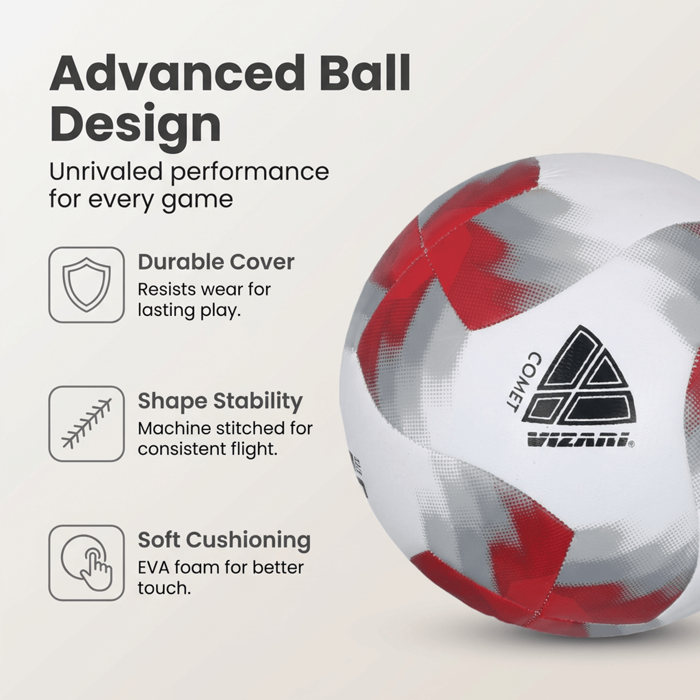 Comet Soccer Ball - Red