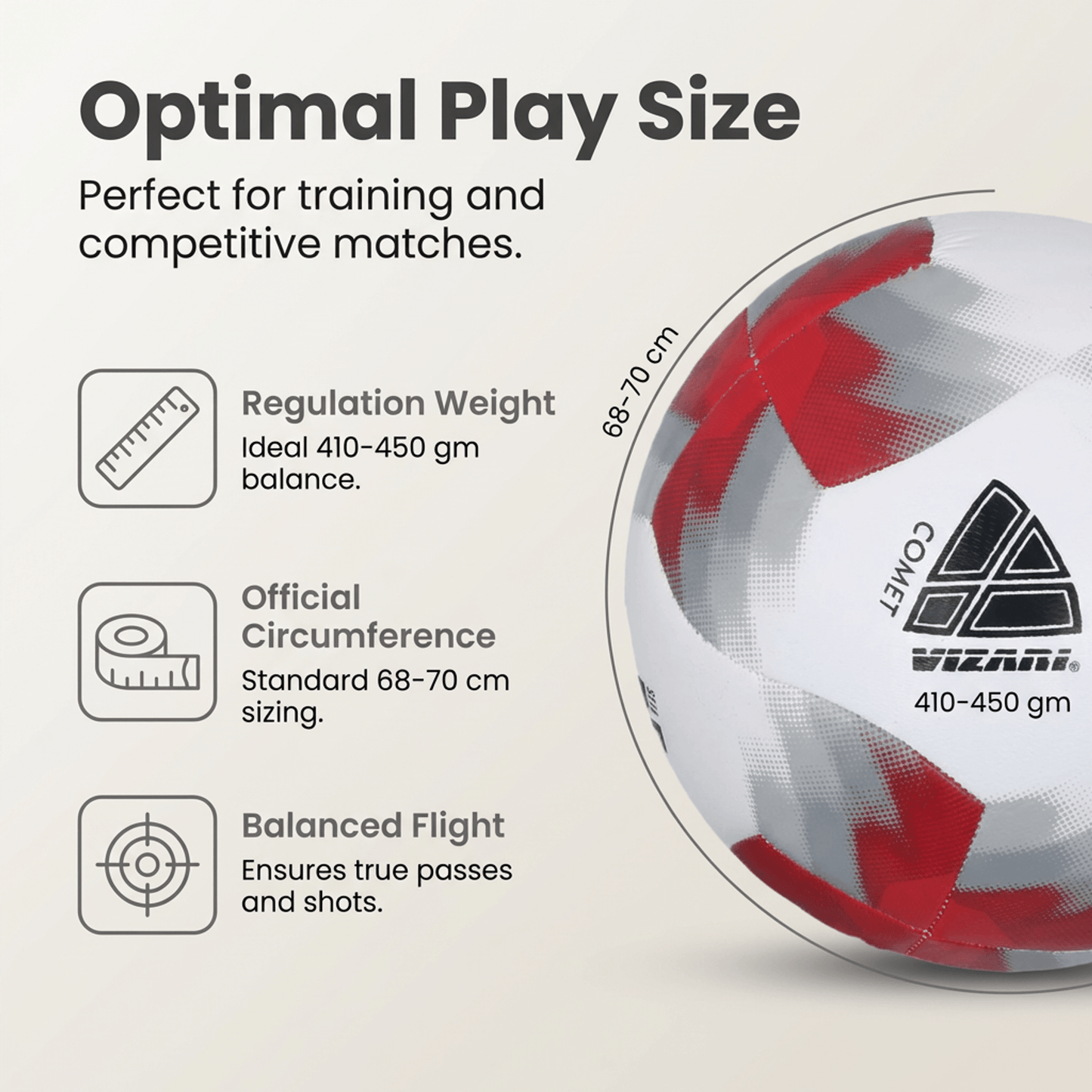 Comet Soccer Ball - Red