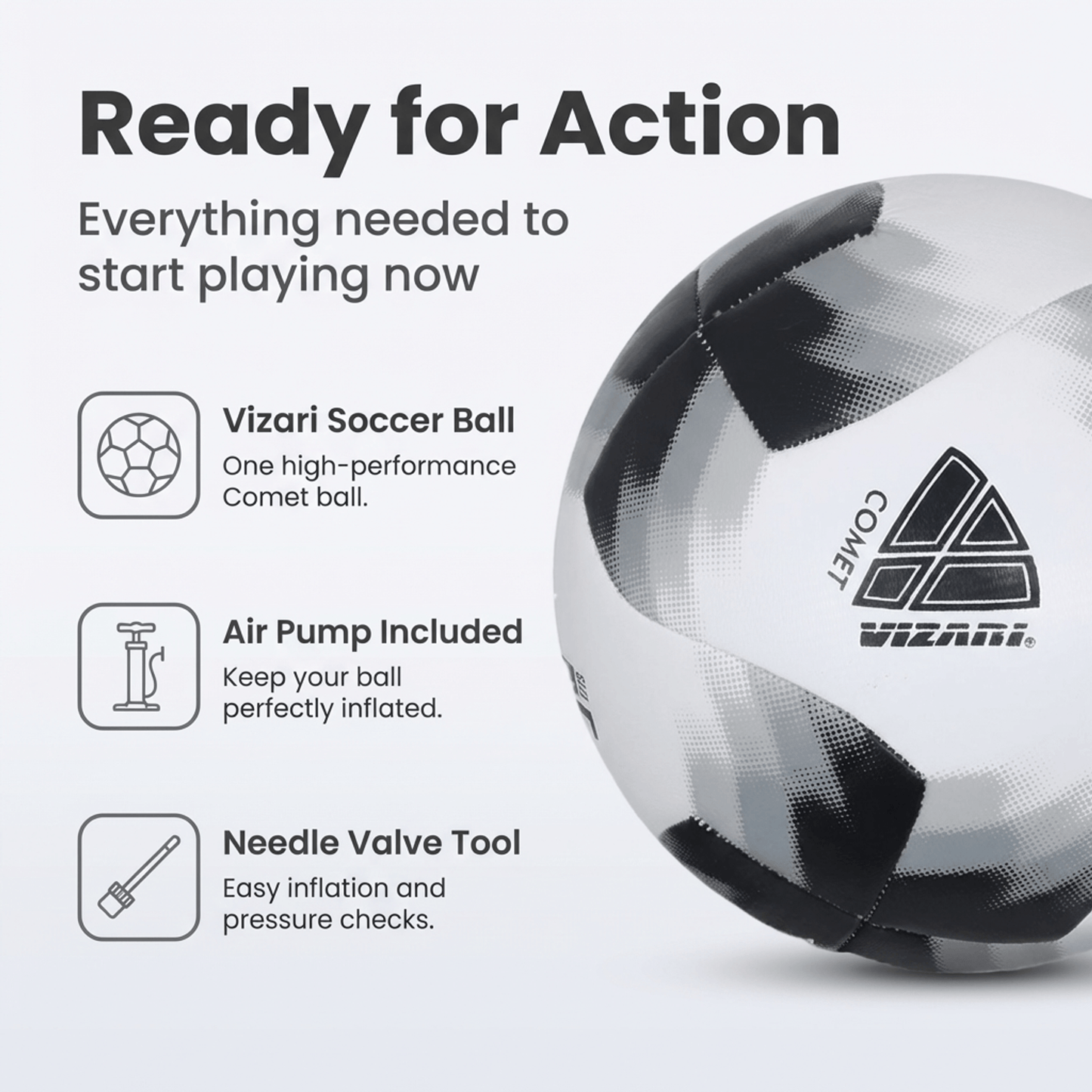 Comet Soccer Ball - Black