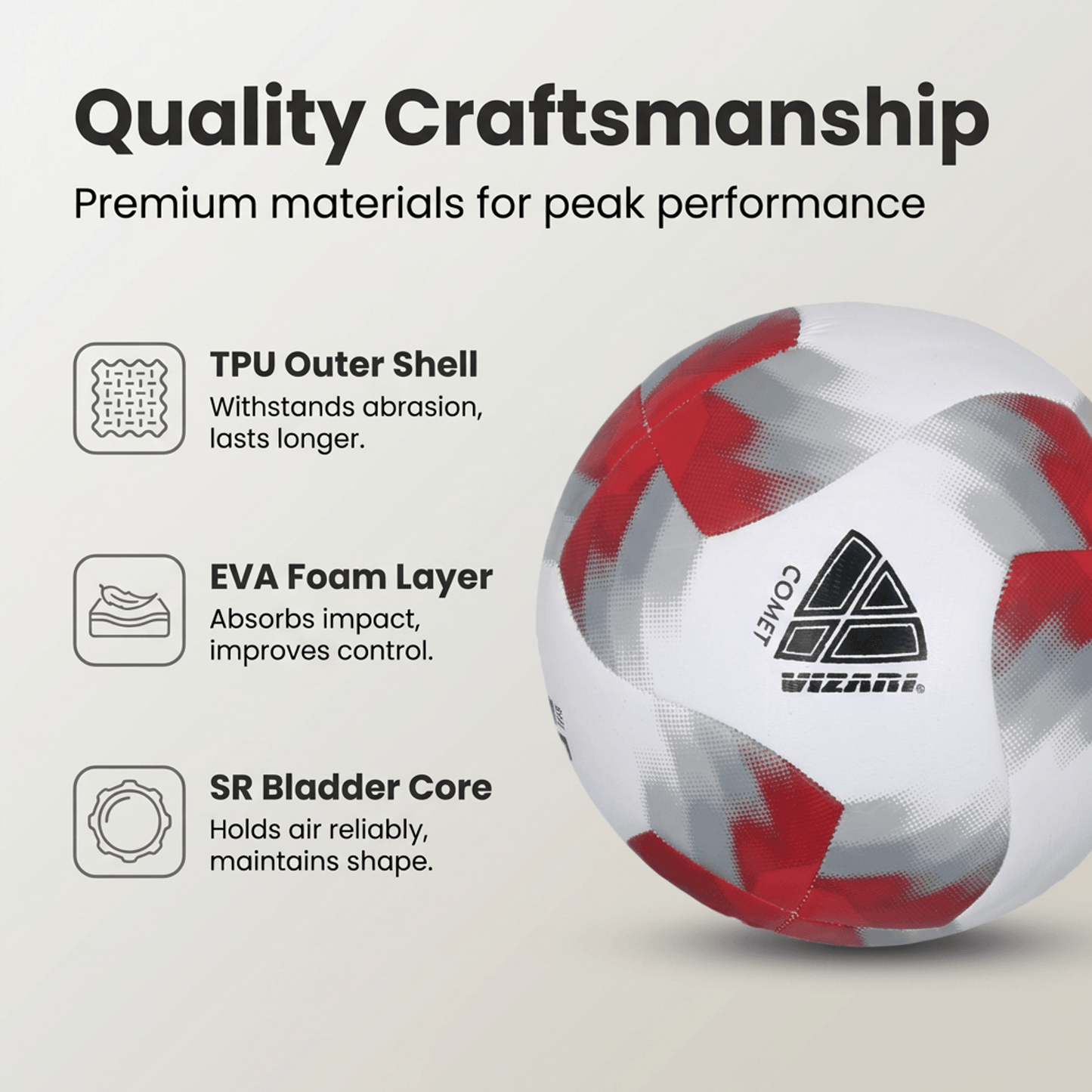 Comet Soccer Ball - Red