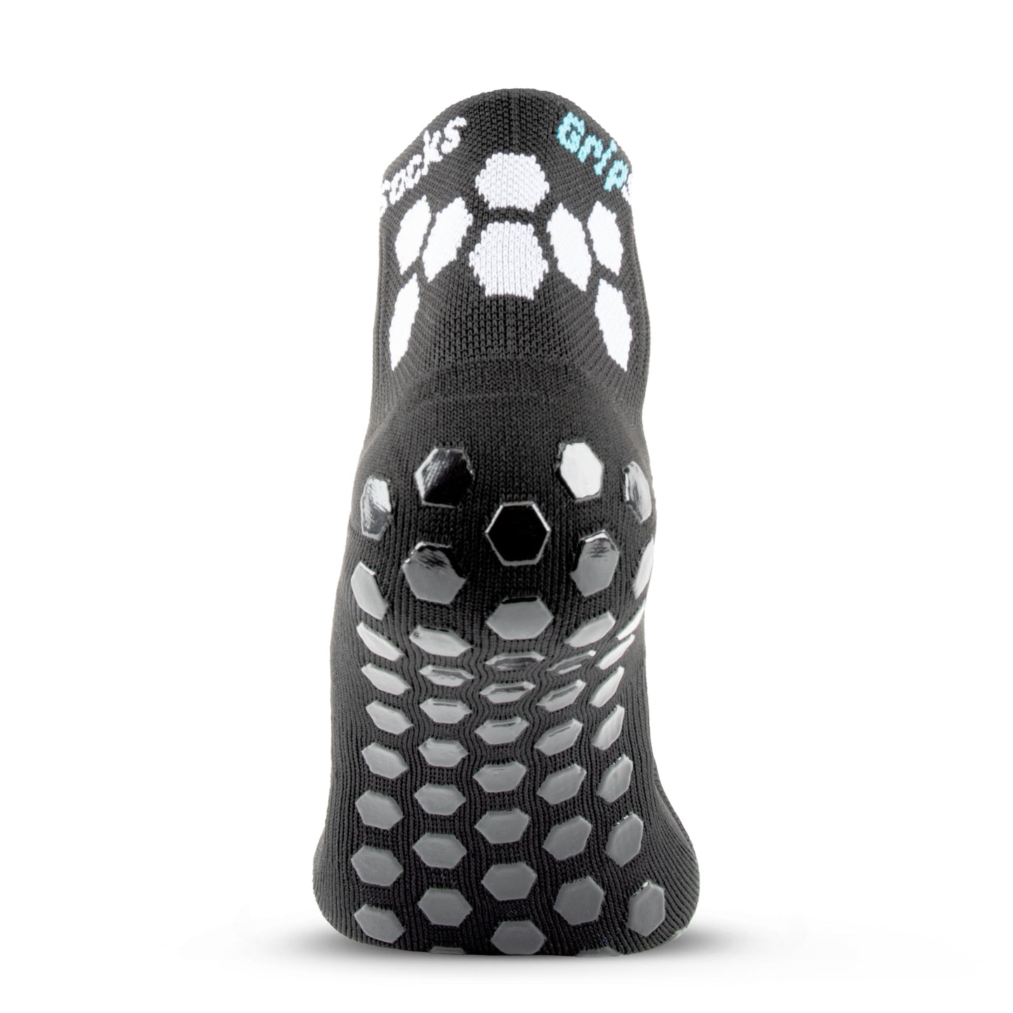 Athletic Socks with Grips - 1/4 Crew - Black