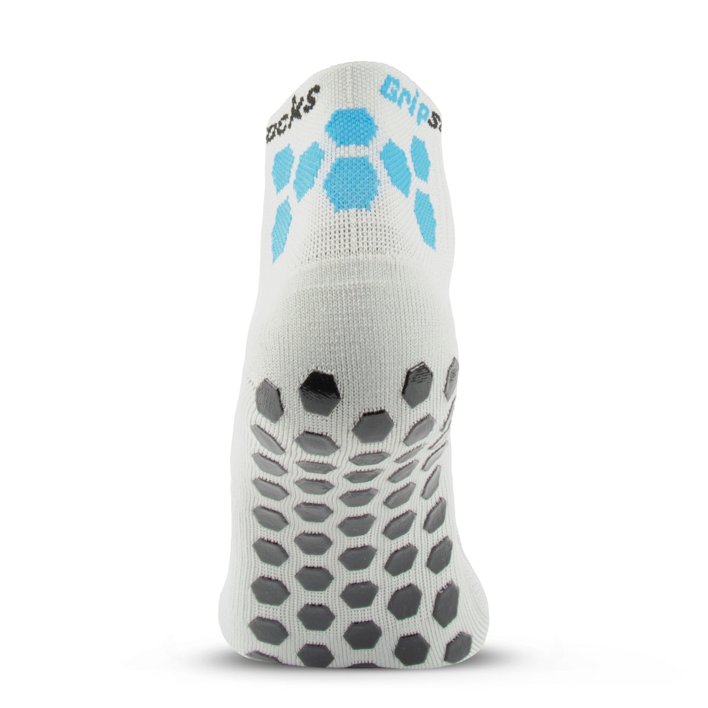 Athletic Socks with Grips - 1/4 Crew - Gray