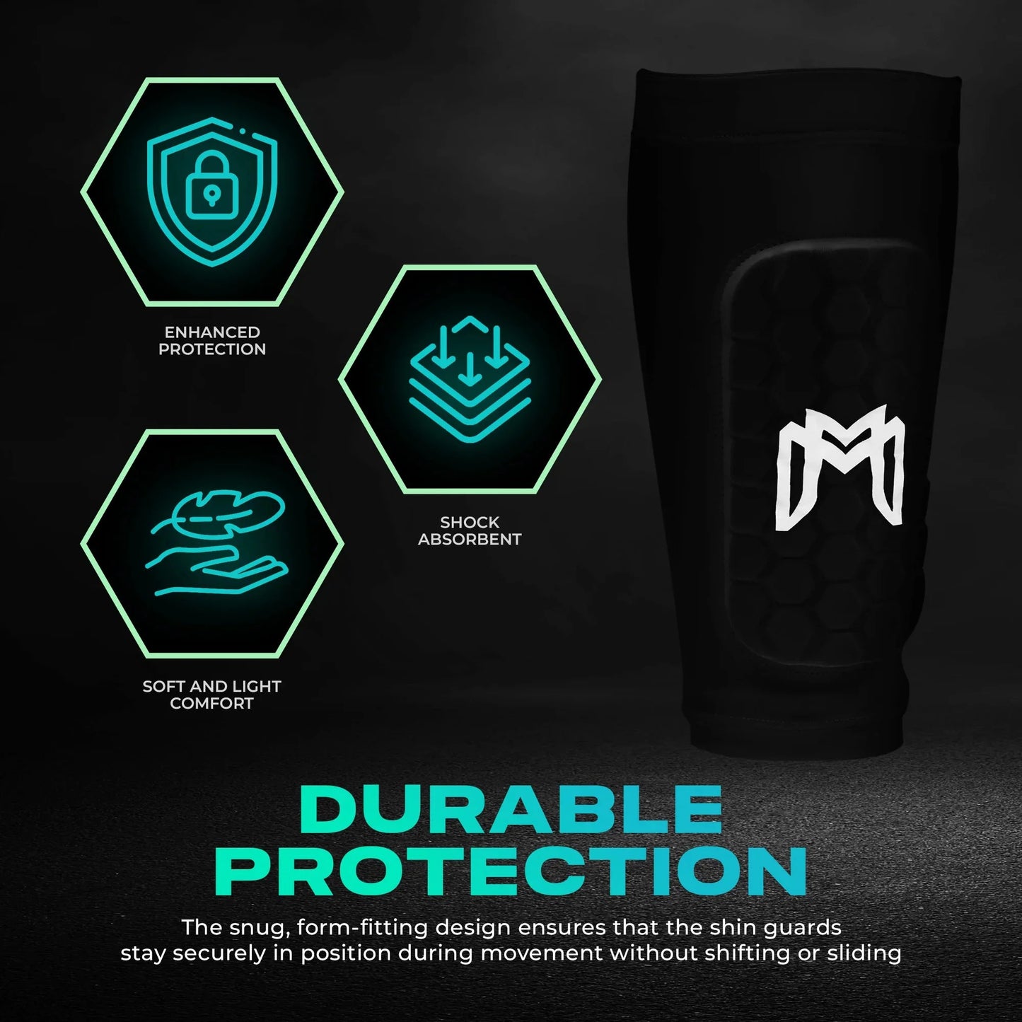 MEDICAPTAIN Mini Shin Pad Sleeves With Built In Shin Guards