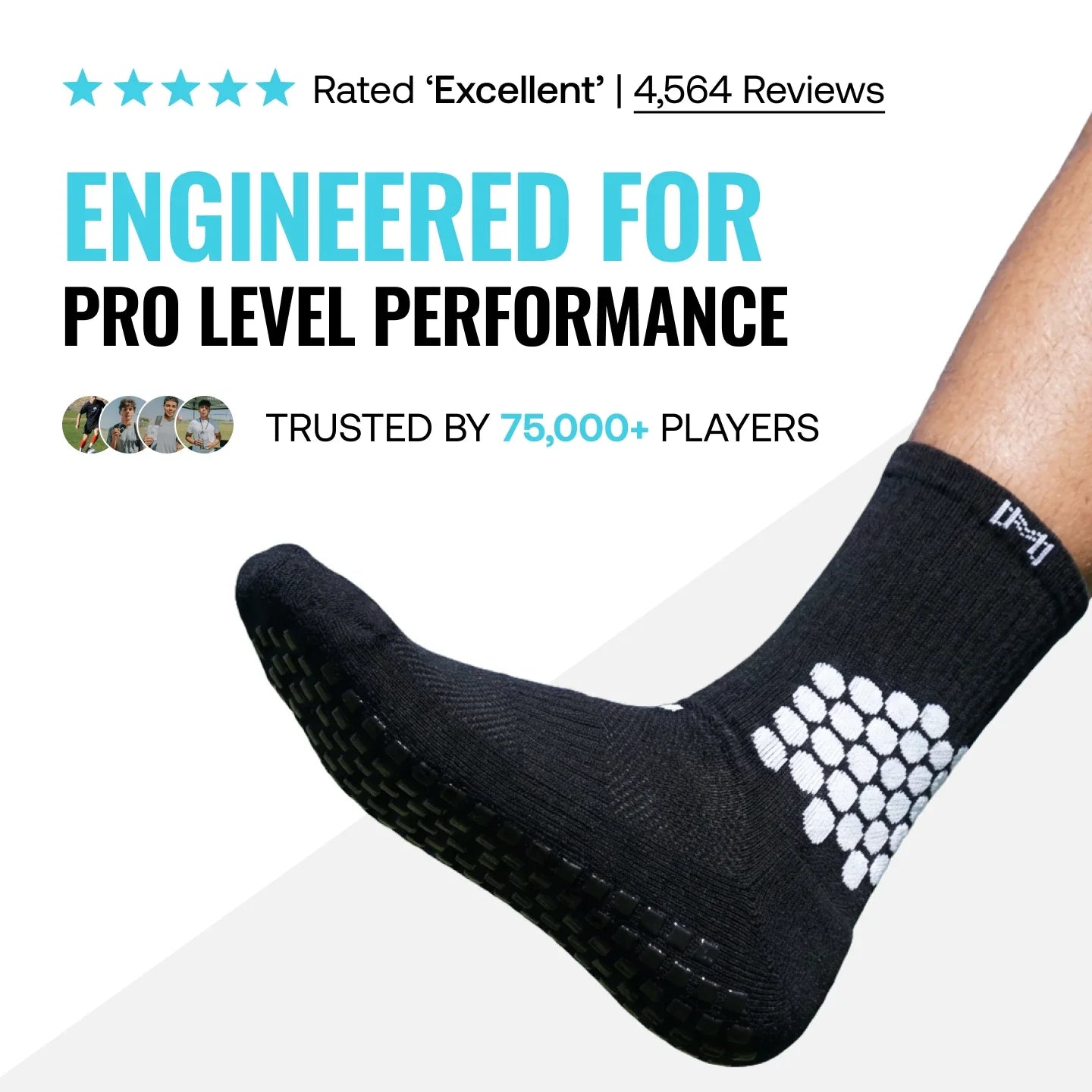 Grip Socks w/ Cushioned Ankle Protection (WHITE)